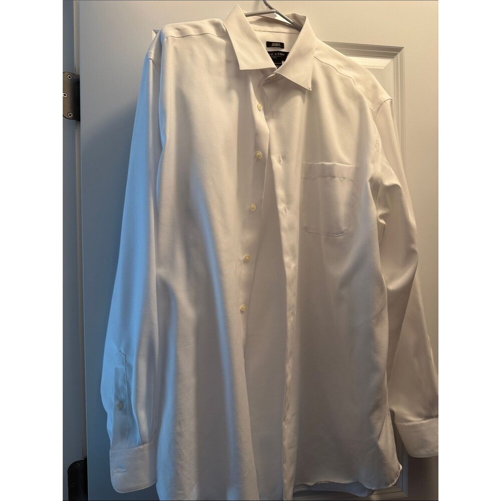 Pronto Uomo White Long-Sleeve Dress Shirt